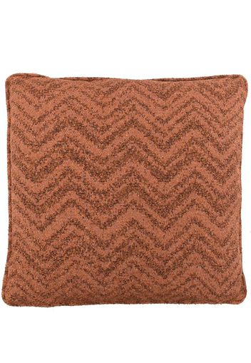 Missoni Home Columbia zigzag-woven cushion - Brown