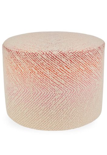 Missoni Home Brouges zigzag-woven cylindrical pouf, - Red