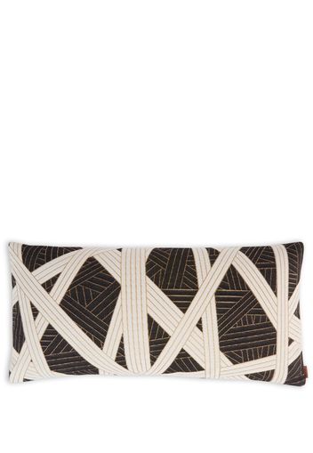 Missoni Home Nastri geometric-print rectangular cushion - Black