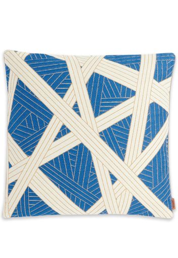 Missoni Home small Nastri striped cushion - Blue