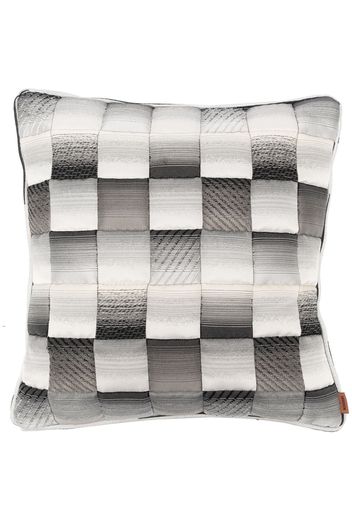 Missoni Home check-print square-shape cushion - Black