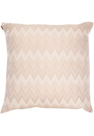 Missoni Home zig-zag embroidered cushion - Neutrals