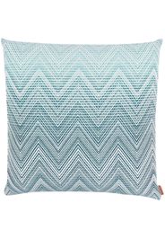 Missoni Home zigzag-pattern wool cushion - Blue