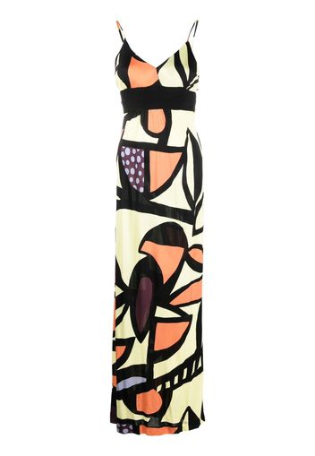 Missoni Pre-Owned 2010s abstract print maxi dress - Yellow