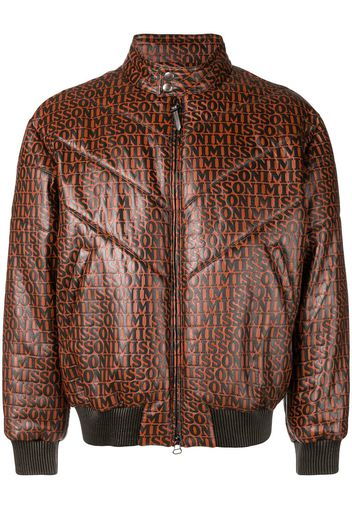 Missoni logo print bomber jacket - Brown