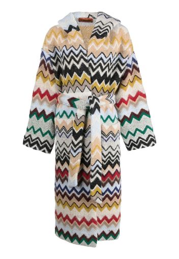 Missoni zig-zag belted cardigan - Neutrals