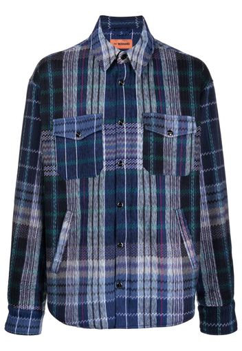 Missoni check-print shirt jacket - Blue