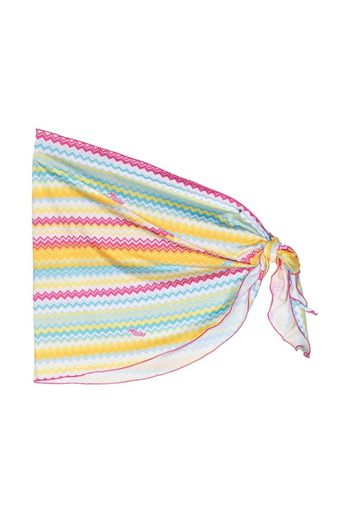 Missoni Kids multicolour zigzag-print scarf - Yellow