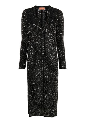 Missoni metallic-threading long-line cardigan - Black