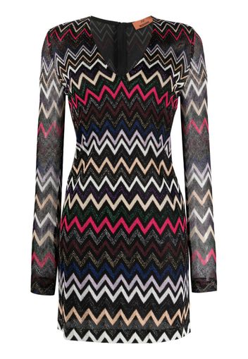 Missoni metallic-threading zigzag minidress - Black