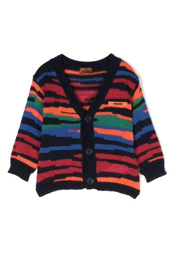 Missoni Kids patterned intarsia-knit cardigan - Blue