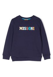 Missoni Kids colourful logo-print sweatshirt - Blue