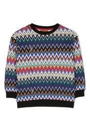 Missoni Kids zigzag-print cottonsweatshirt - Black