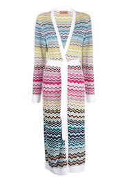 Missoni zigzag belted cardi-coat - Blue