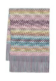 Missoni zig-zag woven scarf - Blue