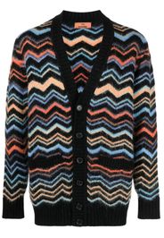 Missoni zigzag-woven ribbed cardigan - Black