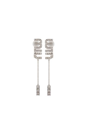 crystal-embellished pendant earrings