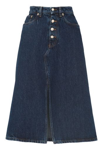 Miu Miu flared denim skirt - Blue