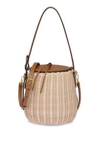 Miu Miu wicker leather shoulder bag - Brown