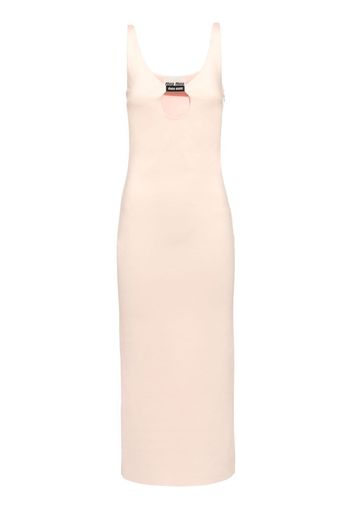 Miu Miu stretch-jersey keyhole-neck dress - Pink