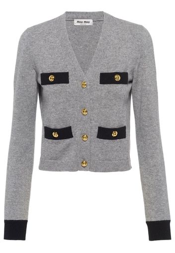 Miu Miu button-up cashmere cardigan - Grey