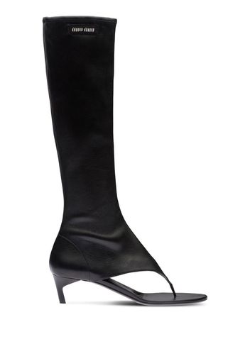 Miu Miu low-heel thong boots - Black