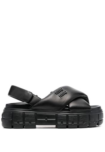 Miu Miu padded slingback sandals - Black