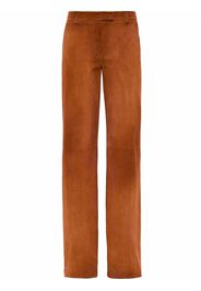 Miu Miu suede straight-leg trousers - Brown