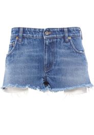 Miu Miu low-rise denim mini shorts - Blue