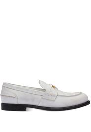 Miu Miu leather penny loafers - White