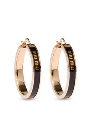 Miu Miu enameled hoop earrings - Gold