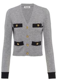 Miu Miu button-up cashmere cardigan - Grey