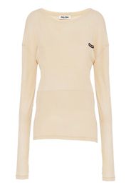 Miu Miu garment-dyed mini dress - F0F24 DESERT BEIGE