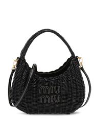 Miu Miu Miu Wander wicker shoulder bag - Black