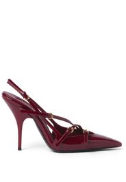Miu Miu 105mm buckle-detail slingblack pumps - Red