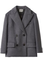 Miu Miu double-breasted velour wool blazer - Grey