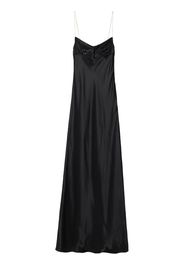 Miu Miu chain-straps silk dress - Black