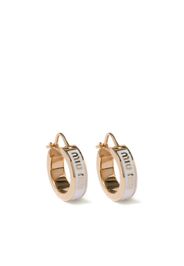 Miu Miu enamel hoop earrings - White