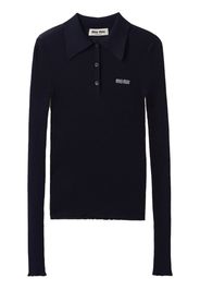 Miu Miu cashmere polo shirt - Blue