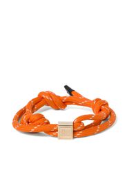 Miu Miu logo-charm rope bracelet - Orange