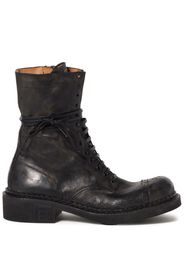 Miu Miu lace-up leather boots - Black