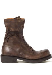 Miu Miu Leather Laced boots (35mm) - Brown