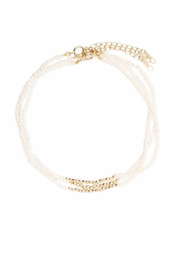 Mizuki 14kt yellow gold pearl anklet