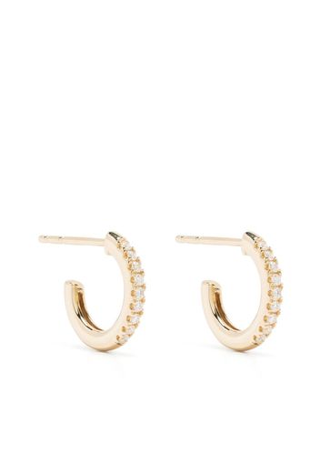 Mizuki 14kt yellow gold Sea of Beauty diamond hoop earrings