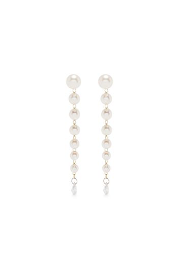 Mizuki 14kt yellow gold Sea of Beauty pearl and diamond earrings