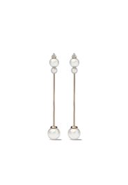 14kt gold Sea of Beauty Kanzashi pearl diamond earrings