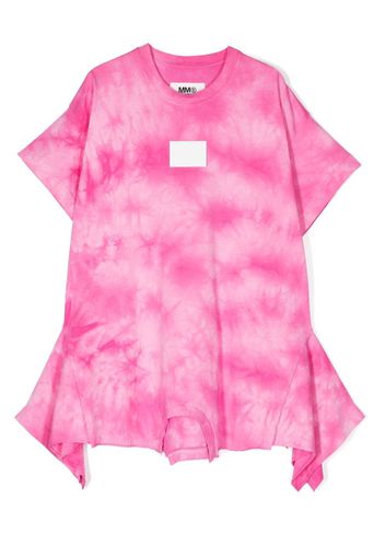 MM6 Maison Margiela Kids T-shirt hem tie-dye dress - Pink