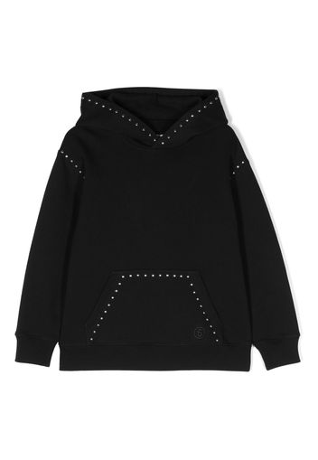 MM6 Maison Margiela Kids stud-embellished hooded sweatshirt - Black