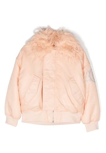 MM6 Maison Margiela Kids logo-print puffer jacket - Pink