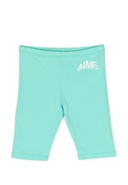 MM6 Maison Margiela Kids logo-print stretch-cotton shorts - Green